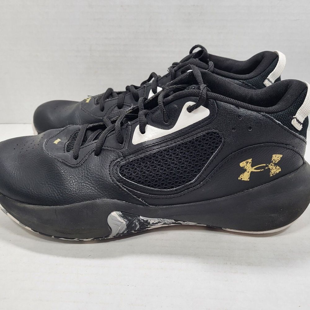 Under Armour Lockdown 6 Men's 10.5 Women's 12 Black Gold Basketball Shoes - Picture 3 of 12